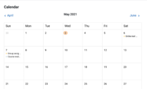 Moodle 4.0 Dashboard Kalender