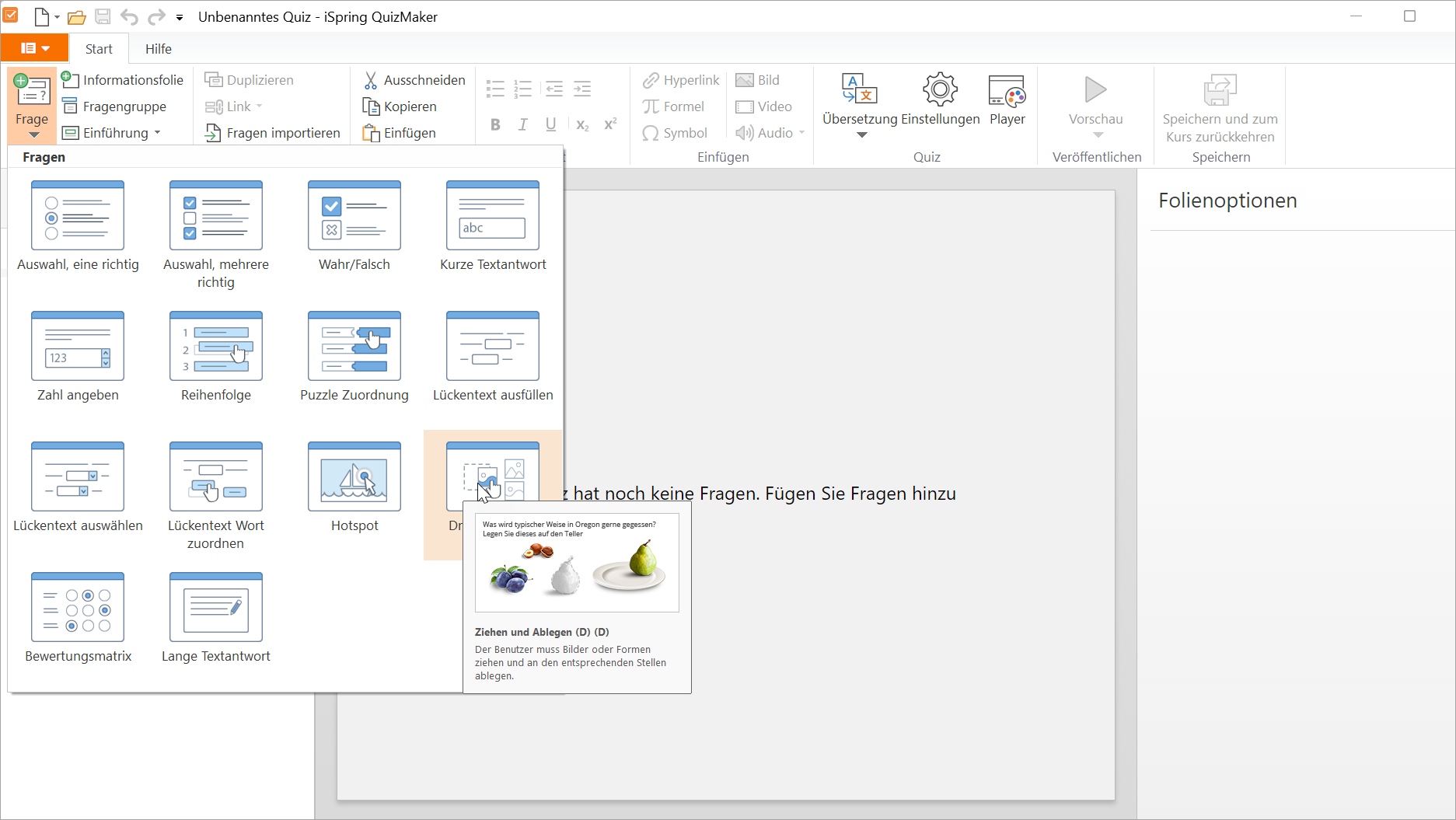 Mit iSpring QuizMaker ein DragandDrop Quiz erstellen