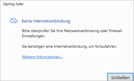 Keine Internetverbindung