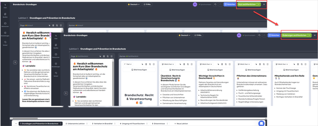 Ver&ouml;ffentlichen Button